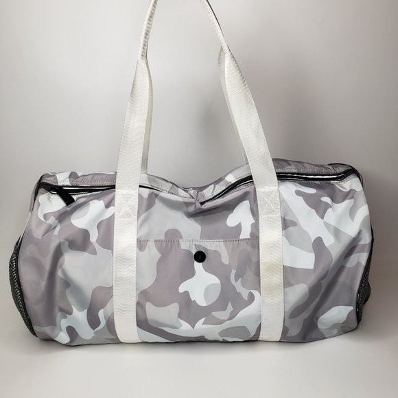 Athleta Other - Athleta Grey Camouflage Gym Workout Duffle Bag